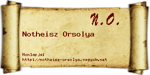 Notheisz Orsolya névjegykártya