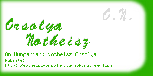 orsolya notheisz business card